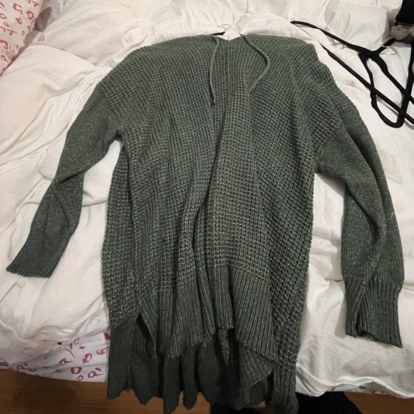 Cynthia rowley green knit sweatshirt hoodie - Picture 1 of 1